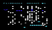 Centipede for Commodore VIC-20 - The centipede is almost to the bottom of the screen.
