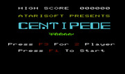 Centipede for Commodore VIC-20 - Game options.