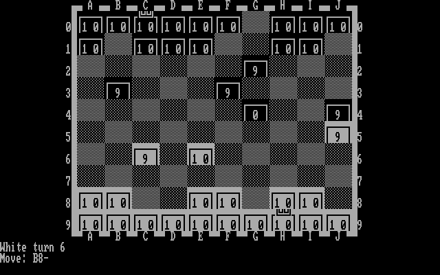 Force 400 IBM PC/Compatibles Screenshot: Piece selected, now select a destination square.
