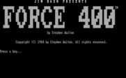 Force 400 for IBM PC/Compatibles - Title screen.