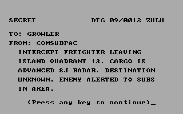 GATO IBM PC/Compatibles Screenshot: My next target...