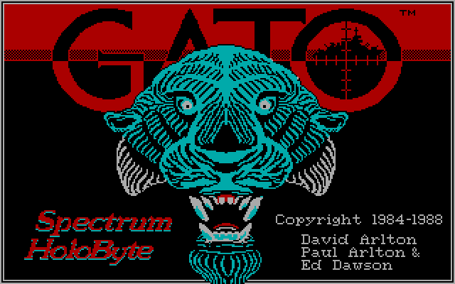 GATO IBM PC/Compatibles Screenshot: Title screen.