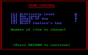 GATO for IBM PC/Compatibles - Game controls.