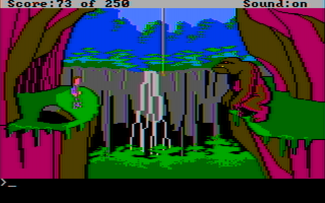 Space Quest II: Chapter II - Vohaul's Revenge IBM PC/Compatibles Screenshot: This area looks dangerous!