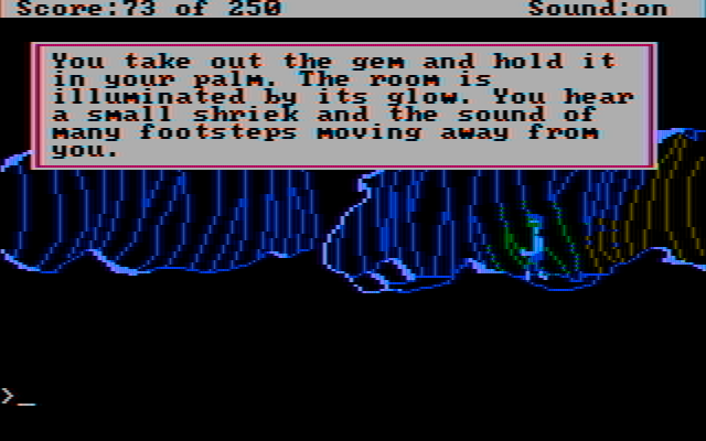 Space Quest II: Chapter II - Vohaul's Revenge IBM PC/Compatibles Screenshot: Good thing I have a source of light...