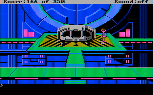 Space Quest II: Chapter II - Vohaul's Revenge IBM PC/Compatibles Screenshot: A safe landing...maybe!
