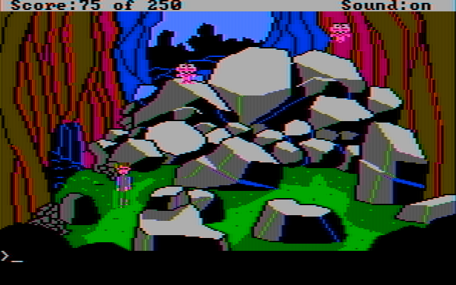 Space Quest II: Chapter II - Vohaul's Revenge IBM PC/Compatibles Screenshot: Whoa, who are these guys?