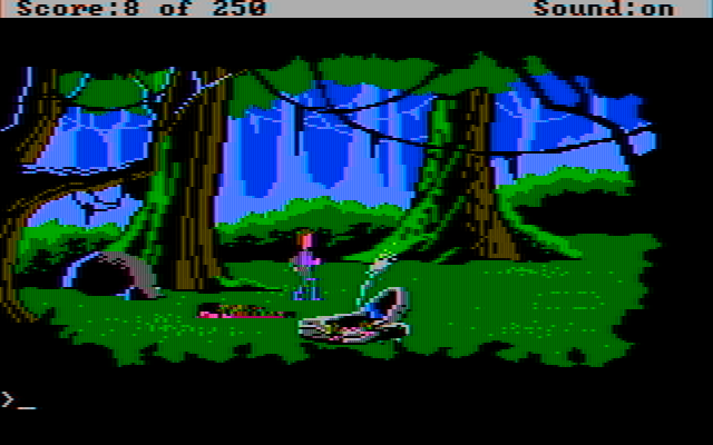 Space Quest II: Chapter II - Vohaul's Revenge IBM PC/Compatibles Screenshot: A crash landing!