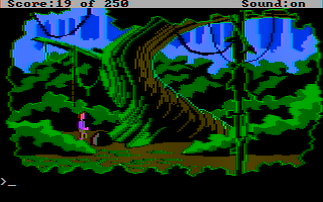 Space Quest II: Chapter II - Vohaul's Revenge IBM PC/Compatibles Screenshot: This forest is dense...