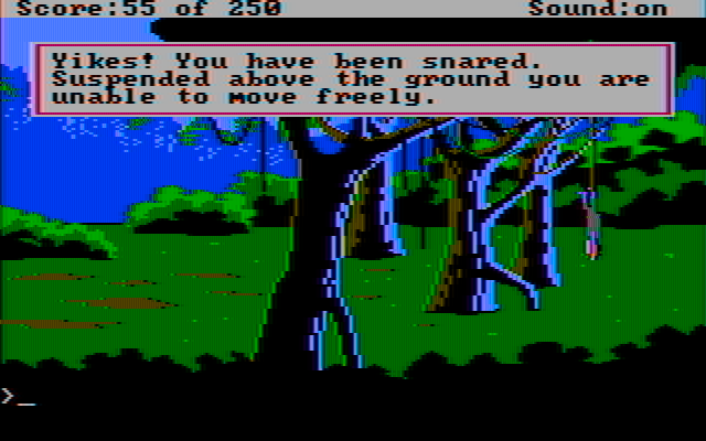 Space Quest II: Chapter II - Vohaul's Revenge IBM PC/Compatibles Screenshot: Caught!