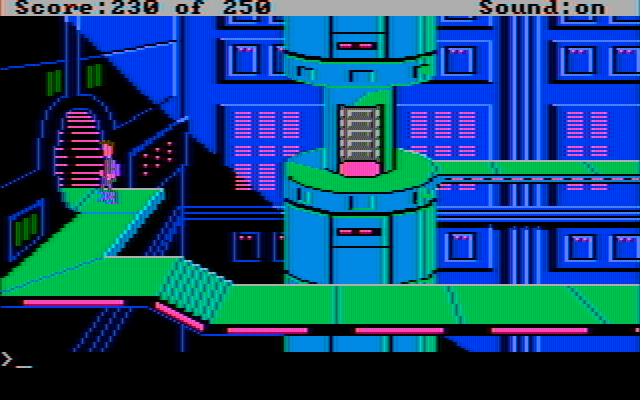 Space Quest II: Chapter II - Vohaul's Revenge IBM PC/Compatibles Screenshot: This place is built like a maze!