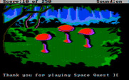 Space Quest II: Chapter II - Vohaul's Revenge for IBM PC/Compatibles - Eaten by a mushroom...game over!