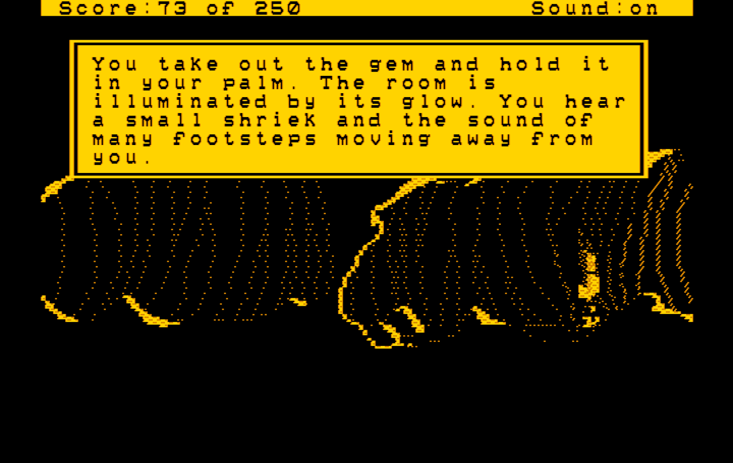Space Quest II: Chapter II - Vohaul's Revenge IBM PC/Compatibles Screenshot: Good thing I have a source of light...