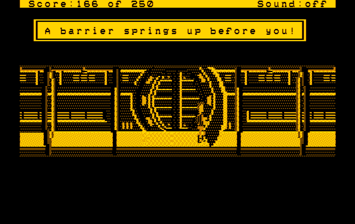 Space Quest II: Chapter II - Vohaul's Revenge IBM PC/Compatibles Screenshot: Uh oh, this can't be good! A trap?