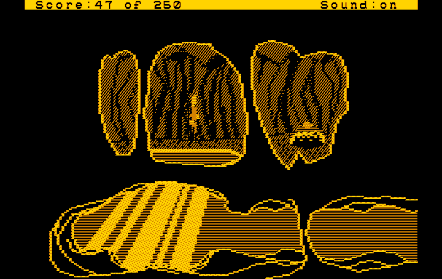 Space Quest II: Chapter II - Vohaul's Revenge IBM PC/Compatibles Screenshot: A glowing gem? Now that's got to be useful!