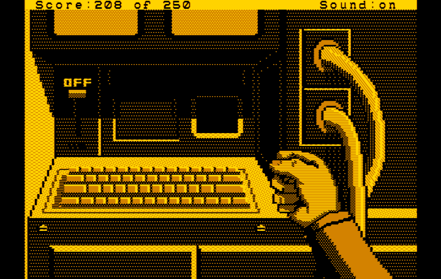 Space Quest II: Chapter II - Vohaul's Revenge IBM PC/Compatibles Screenshot: Careful, don't get squashed!