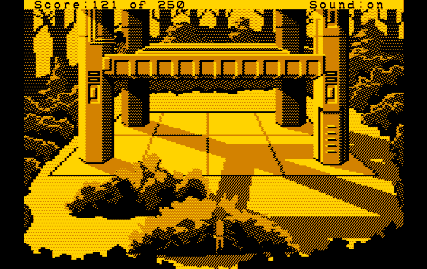 Space Quest II: Chapter II - Vohaul's Revenge IBM PC/Compatibles Screenshot: This place is well guarded.