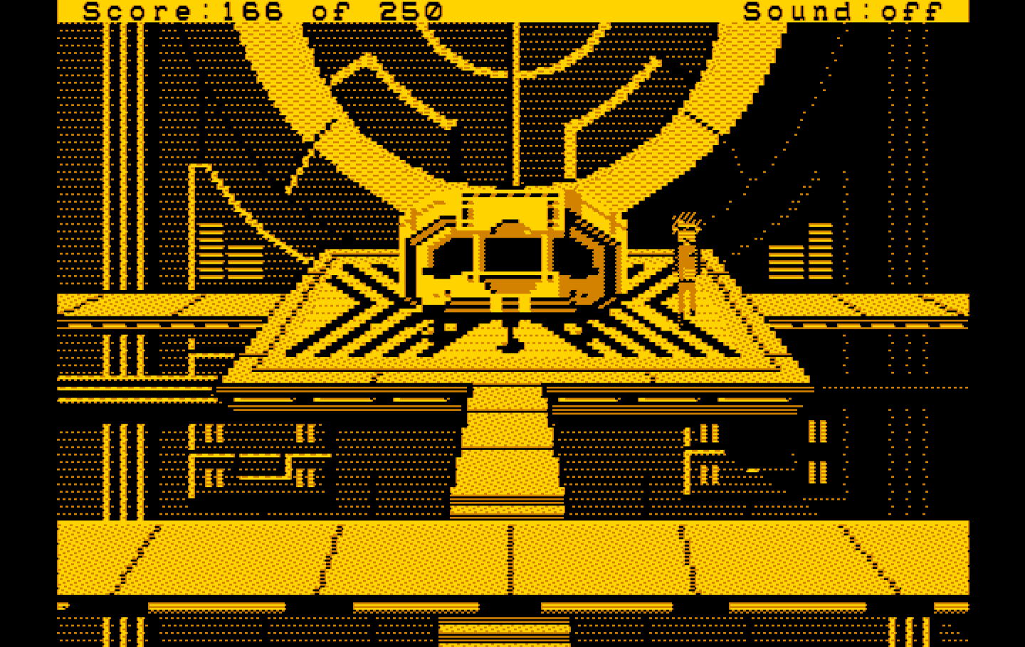 Space Quest II: Chapter II - Vohaul's Revenge IBM PC/Compatibles Screenshot: A safe landing...