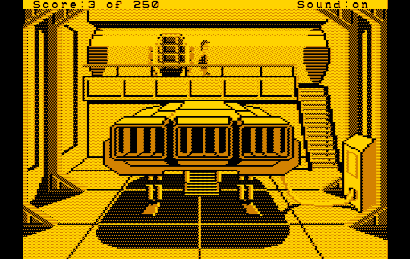 Space Quest II: Chapter II - Vohaul's Revenge IBM PC/Compatibles Screenshot: A strange spacecraft has landed...