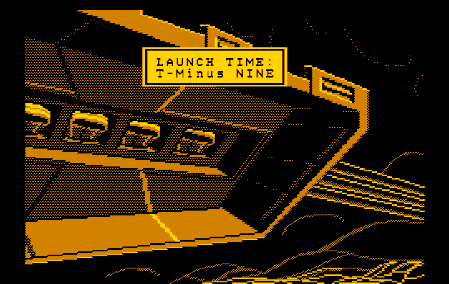Space Quest II: Chapter II - Vohaul's Revenge IBM PC/Compatibles Screenshot: Escaping...