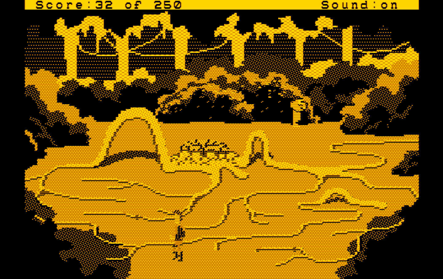 Space Quest II: Chapter II - Vohaul's Revenge IBM PC/Compatibles Screenshot: It's a root monster maze!