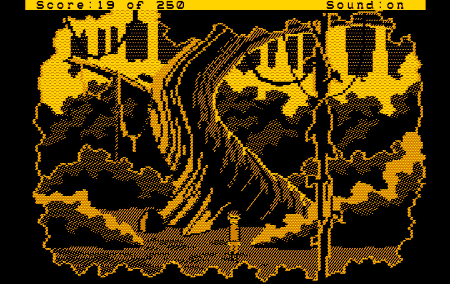 Space Quest II: Chapter II - Vohaul's Revenge IBM PC/Compatibles Screenshot: Lost! Which way to go?