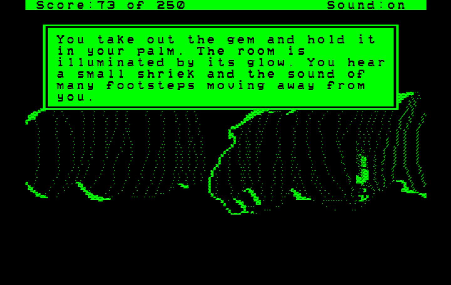 Space Quest II: Chapter II - Vohaul's Revenge IBM PC/Compatibles Screenshot: Good thing I have a source of light...