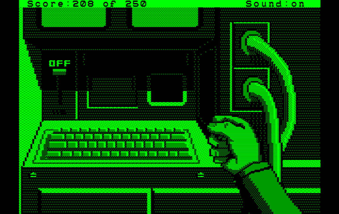 Space Quest II: Chapter II - Vohaul's Revenge IBM PC/Compatibles Screenshot: Careful, don't get squashed!