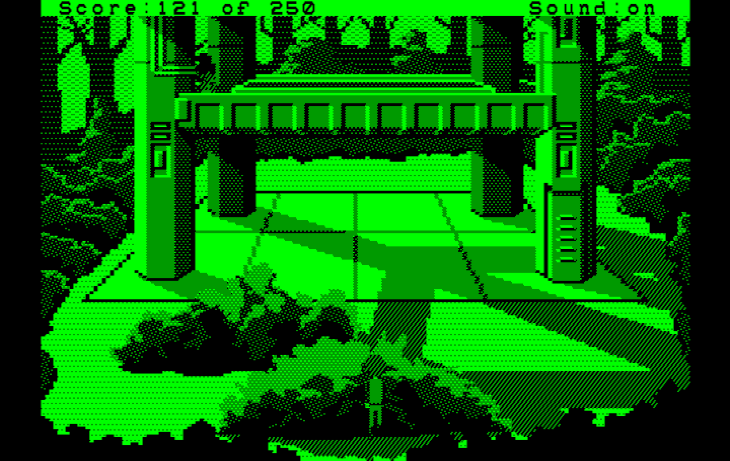 Space Quest II: Chapter II - Vohaul's Revenge IBM PC/Compatibles Screenshot: This place is well guarded.