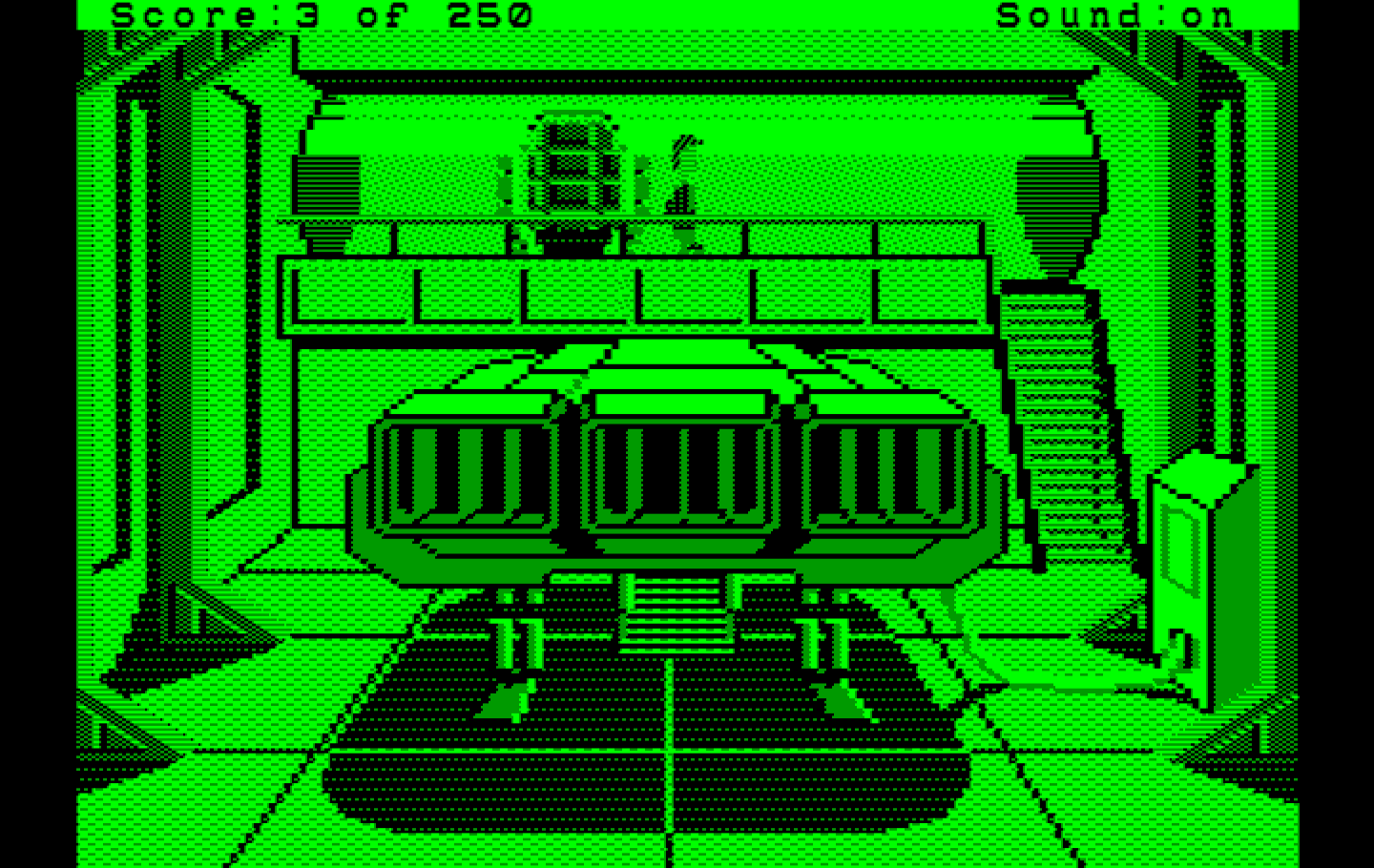 Space Quest II: Chapter II - Vohaul's Revenge IBM PC/Compatibles Screenshot: A strange spacecraft has landed...