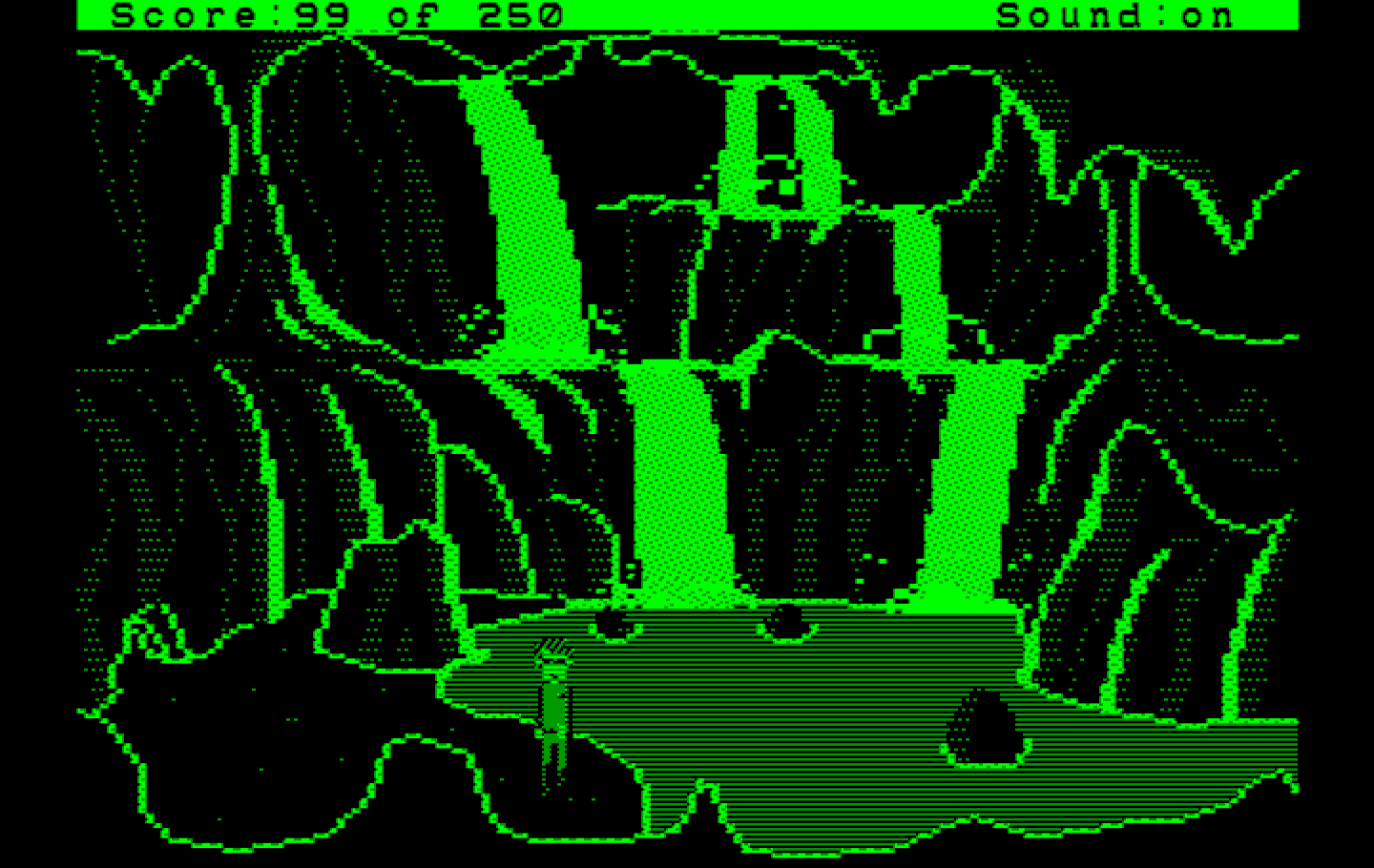 Space Quest II: Chapter II - Vohaul's Revenge IBM PC/Compatibles Screenshot: Must be time to swim again!