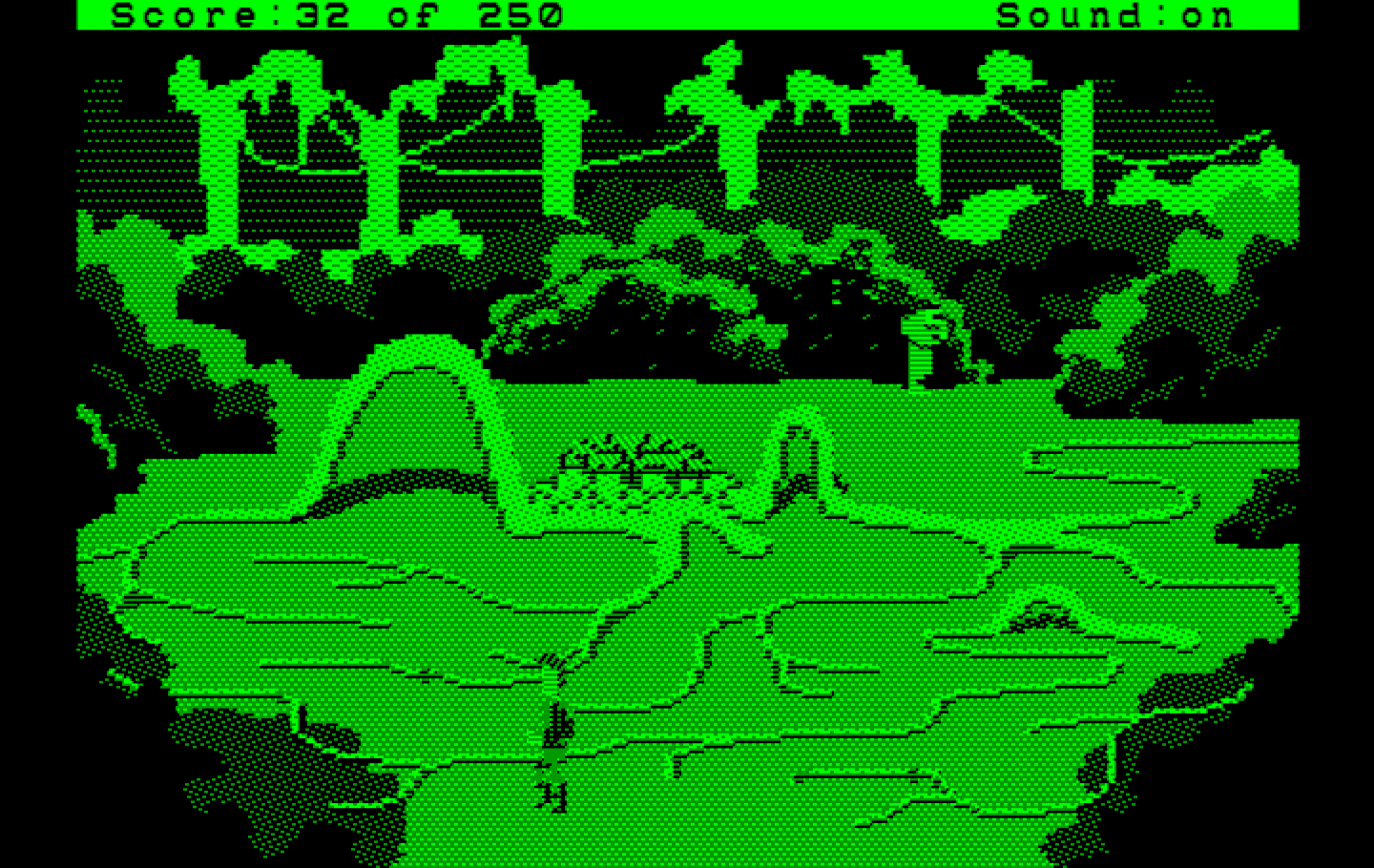 Space Quest II: Chapter II - Vohaul's Revenge IBM PC/Compatibles Screenshot: It's a root monster maze!