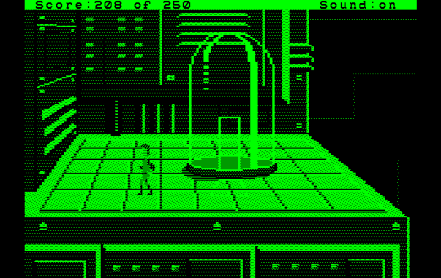Space Quest II: Chapter II - Vohaul's Revenge IBM PC/Compatibles Screenshot: Miniaturized! Escaped this trap...