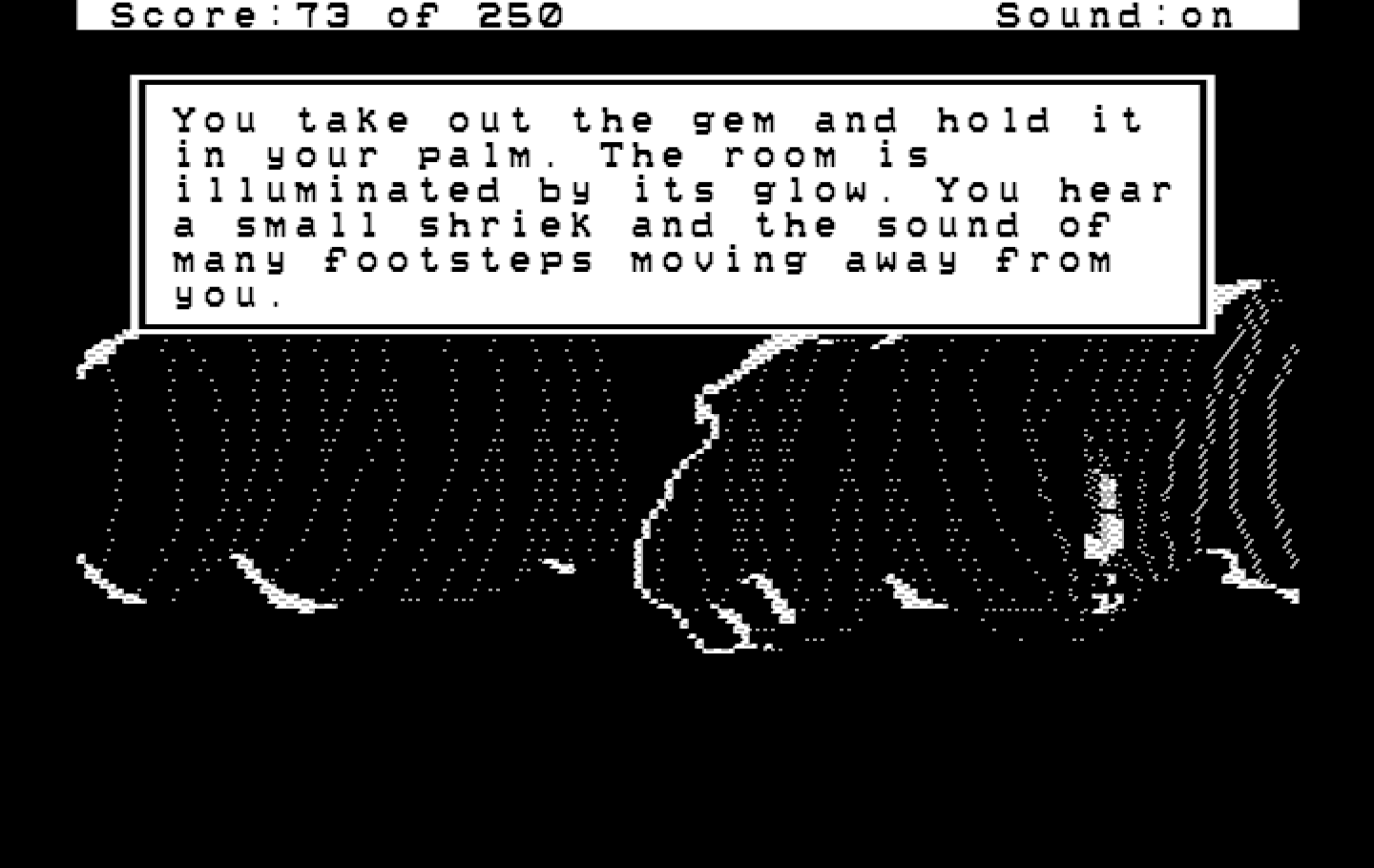 Space Quest II: Chapter II - Vohaul's Revenge IBM PC/Compatibles Screenshot: Good thing I have a source of light...