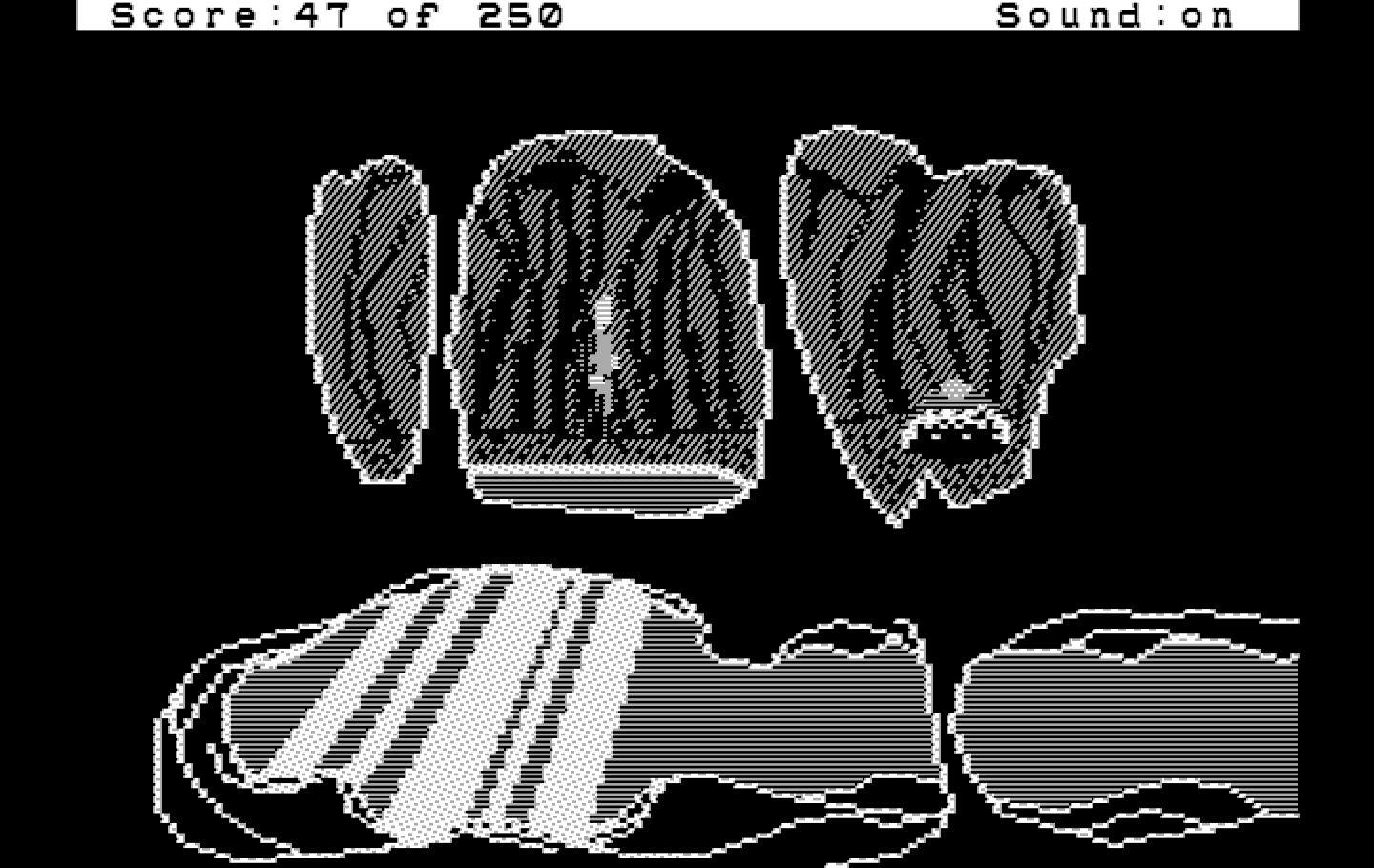 Space Quest II: Chapter II - Vohaul's Revenge IBM PC/Compatibles Screenshot: A glowing gem? Now that's got to be useful!