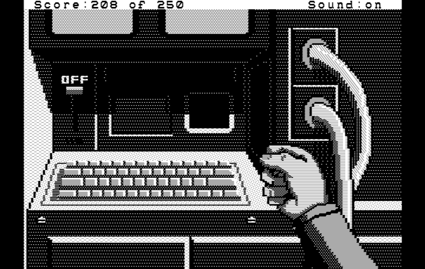 Space Quest II: Chapter II - Vohaul's Revenge IBM PC/Compatibles Screenshot: Careful, don't get squashed!