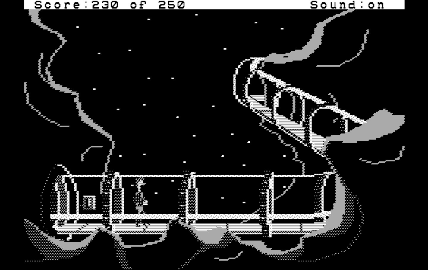 Space Quest II: Chapter II - Vohaul's Revenge IBM PC/Compatibles Screenshot: A long, narrow tunnel...