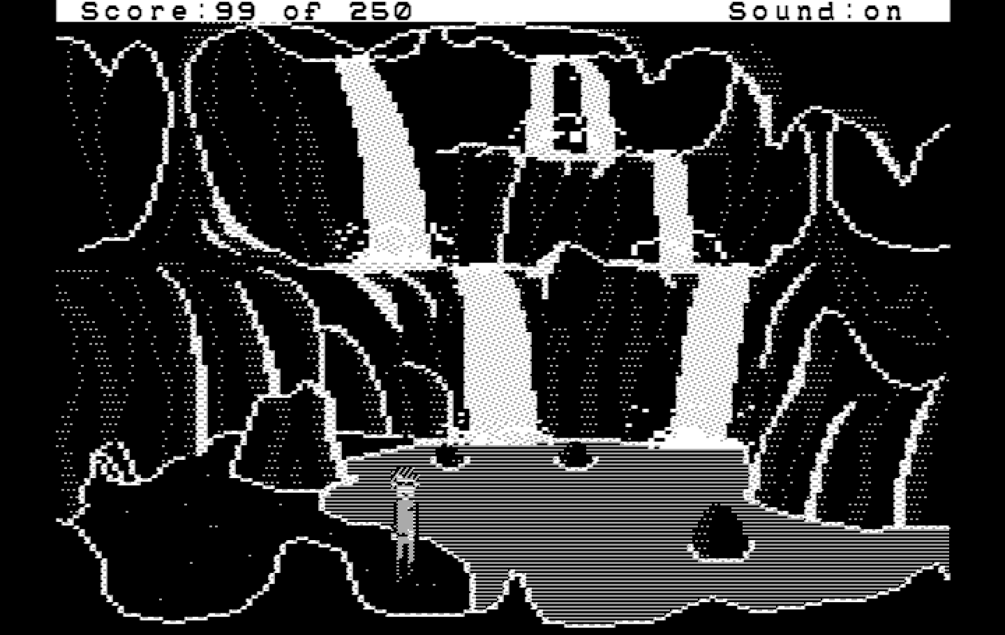 Space Quest II: Chapter II - Vohaul's Revenge IBM PC/Compatibles Screenshot: Must be time to swim again!