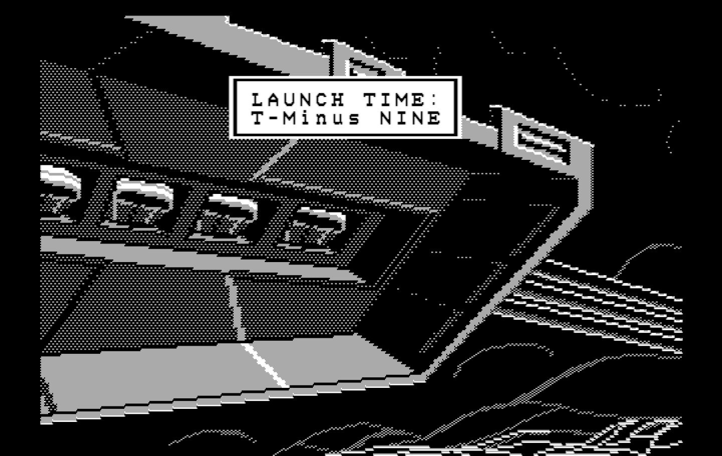 Space Quest II: Chapter II - Vohaul's Revenge IBM PC/Compatibles Screenshot: Escaping...