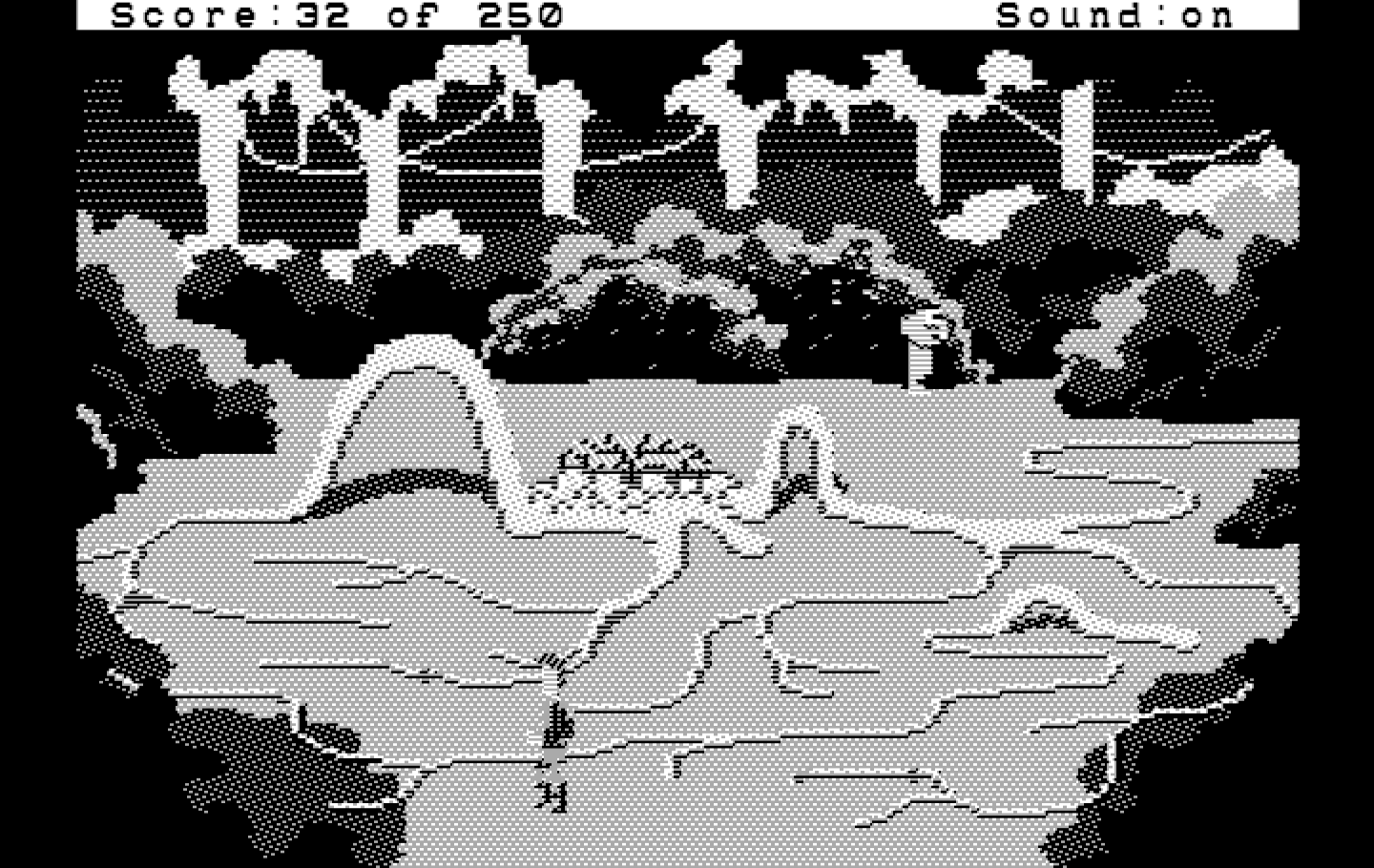 Space Quest II: Chapter II - Vohaul's Revenge IBM PC/Compatibles Screenshot: It's a root monster maze!