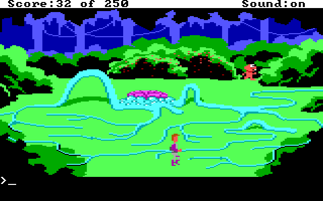 Space Quest II: Chapter II - Vohaul's Revenge IBM PC/Compatibles Screenshot: Avoid this root monster.