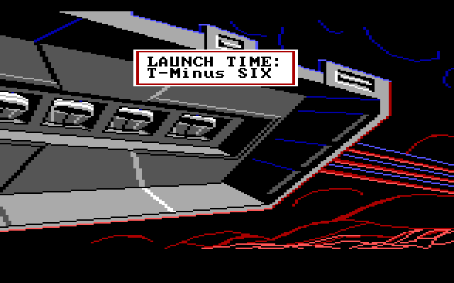 Space Quest II: Chapter II - Vohaul's Revenge IBM PC/Compatibles Screenshot: Countdown!