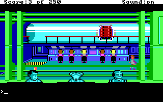 Space Quest II: Chapter II - Vohaul's Revenge IBM PC/Compatibles Screenshot: The station control center.