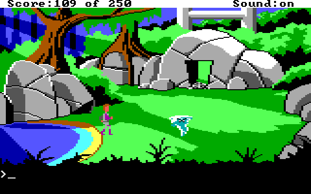 Space Quest II: Chapter II - Vohaul's Revenge IBM PC/Compatibles Screenshot: Avoid the terror beast!