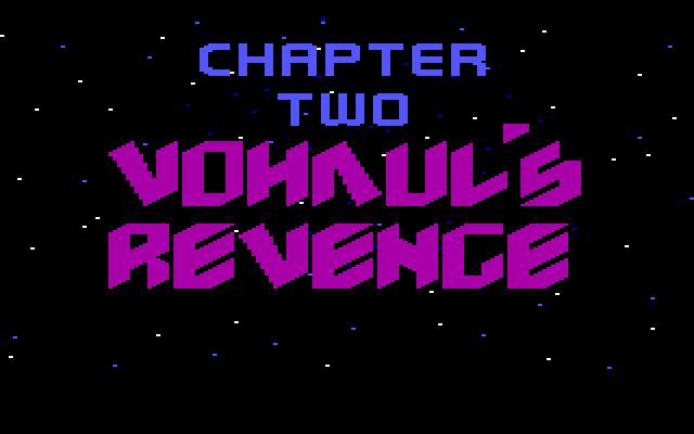 Space Quest II: Chapter II - Vohaul's Revenge IBM PC/Compatibles Screenshot: Title screen - part 3.