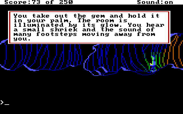 Space Quest II: Chapter II - Vohaul's Revenge IBM PC/Compatibles Screenshot: Good thing I have a source of light!