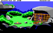 Space Quest II: Chapter II - Vohaul's Revenge for IBM PC/Compatibles - Roger is locked in a cage.