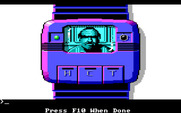 Space Quest II: Chapter II - Vohaul's Revenge for IBM PC/Compatibles - Roger's boss appears on his wristwatch...could be trouble.