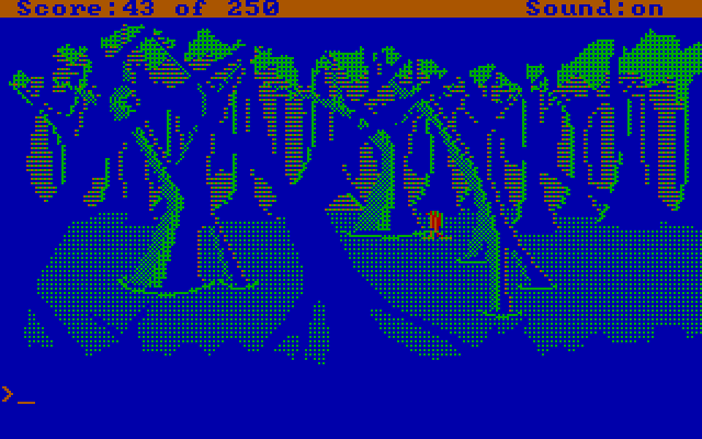 Space Quest II: Chapter II - Vohaul's Revenge IBM PC/Compatibles Screenshot: Roger sinks into the swamp...