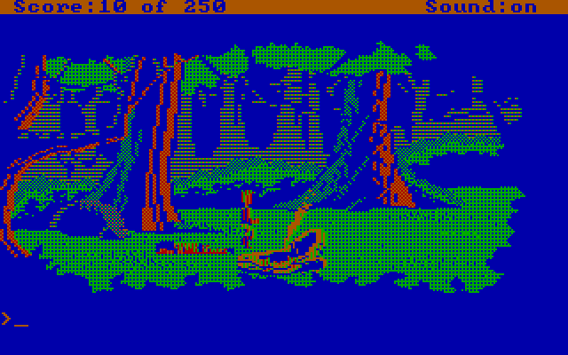 Space Quest II: Chapter II - Vohaul's Revenge IBM PC/Compatibles Screenshot: A crash landing!